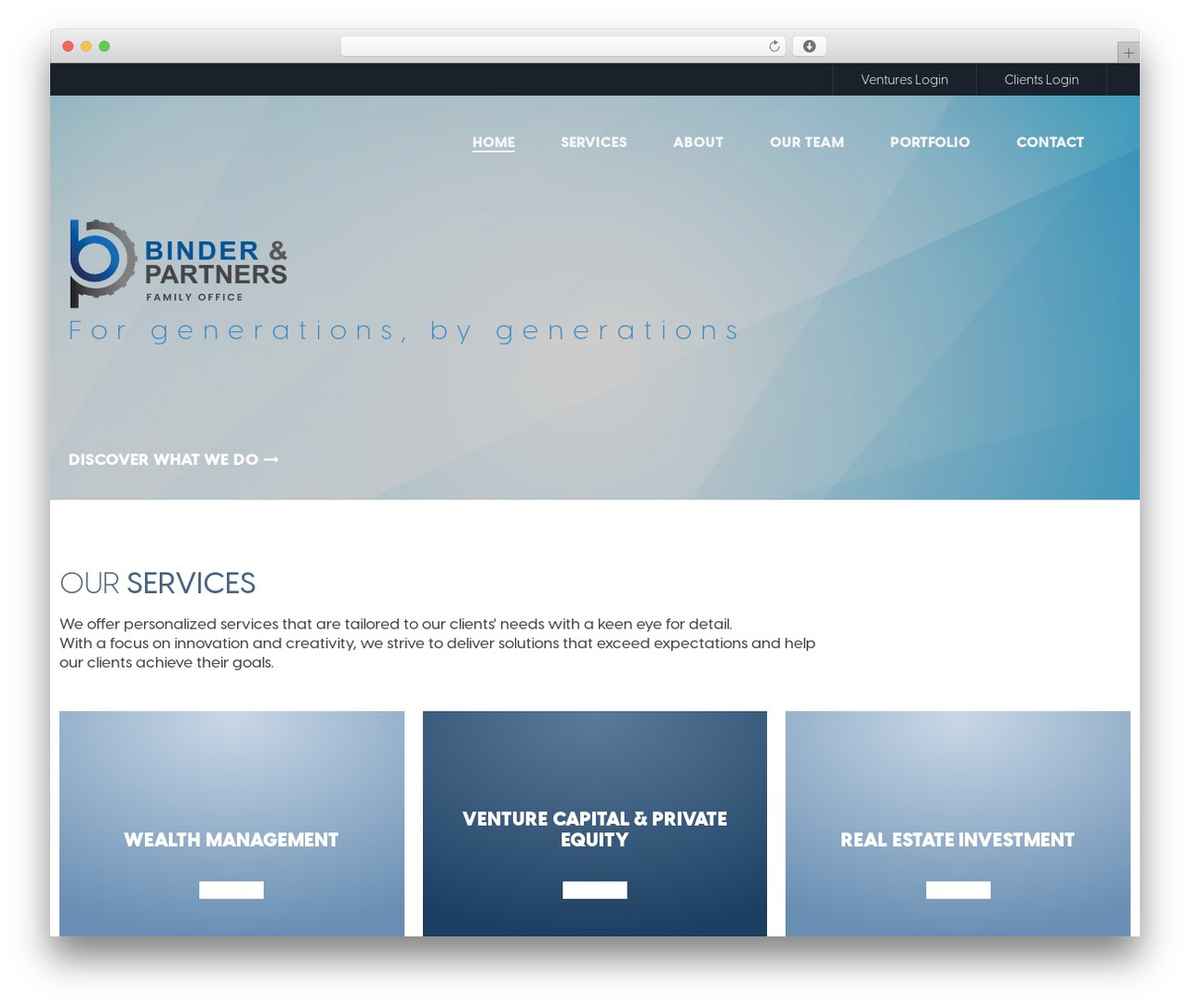 WordPress theme Binder - binder-prtnr.com