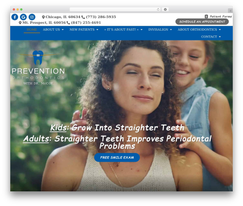 WordPress theme Hello Elementor - preventionorthodontics.com