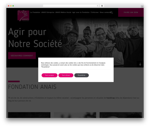 WordPress theme Template - www.fondation-anais.org