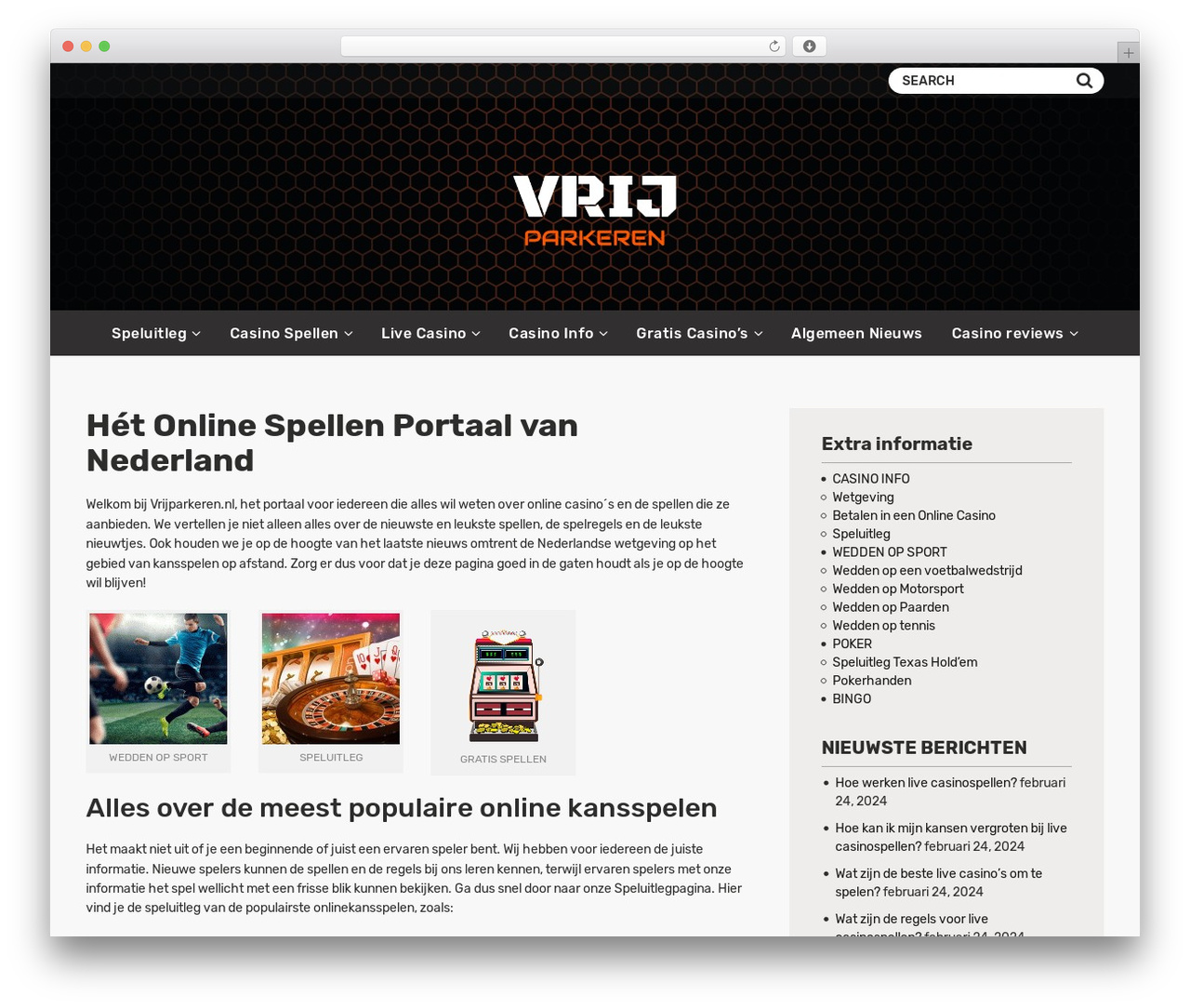 ADM theme WordPress theme - vrijparkeren.nl