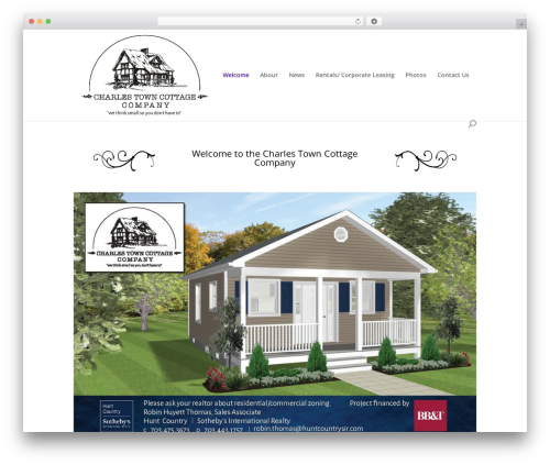 Divi WordPress theme - charlestowncottagecompany.com