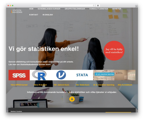 Gimlit CMS WordPress theme - statistikakademin.se
