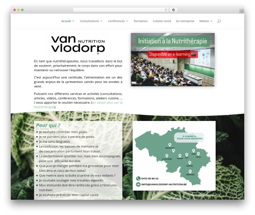 Theme WordPress Divi - vanvlodorp-nutrition.be