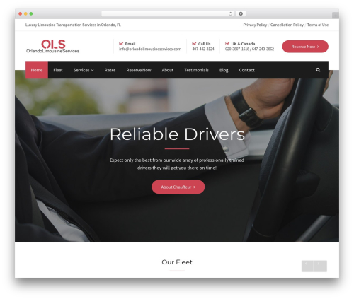 Chauffeur shortcodes post types WordPress plugin - orlandolimousineservices.com