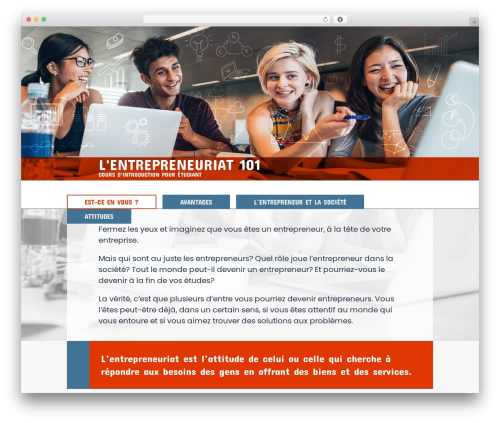 Theme WordPress IEDM - entrepreneuriat101.com