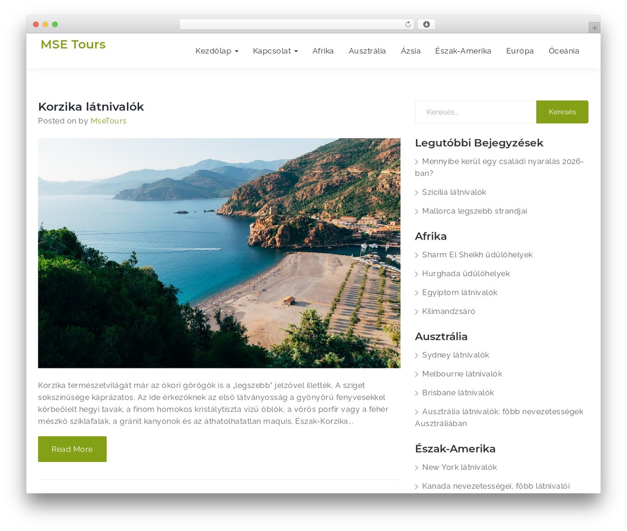 Traversify Lite WordPress theme - msetours.hu