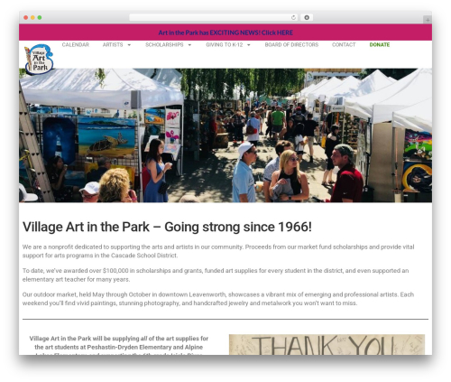 WordPress theme Ampster - villageartinthepark.org