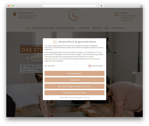 WordPress theme Divi - bewegungsraum-althengstett.de