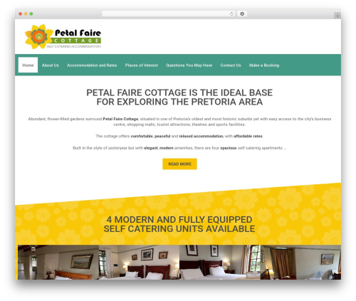 WordPress theme Hydrogen - petalfairecottage.co.za