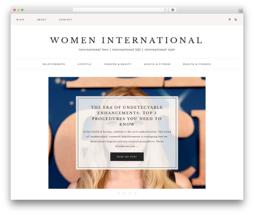 Amelia WordPress theme design - wmninternational.com