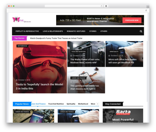Barta WordPress theme - eve-desire.com