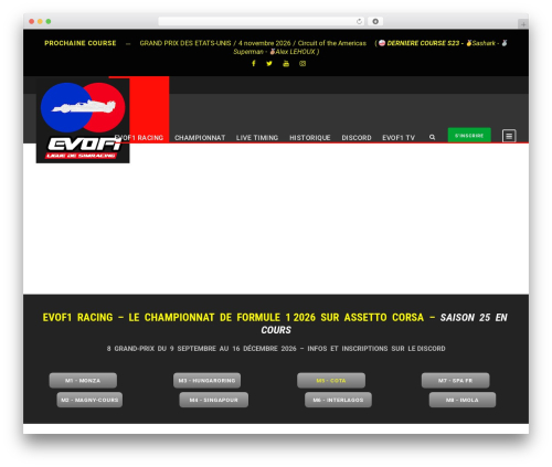 Best WordPress theme BigSlam - evolutionf1-racing.net