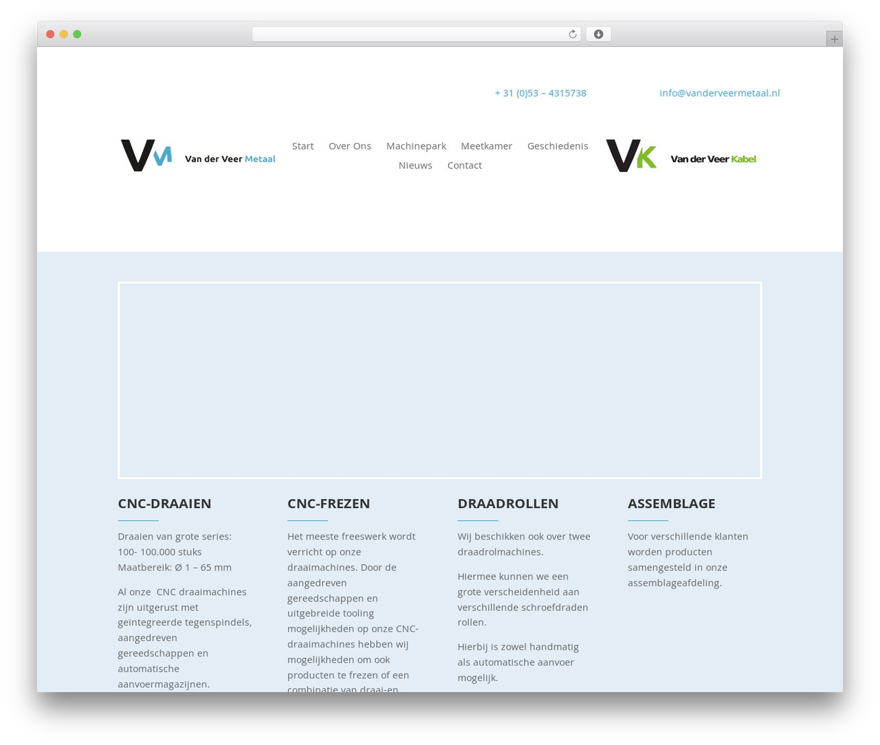 Divi WordPress theme - vanderveermetaal.nl
