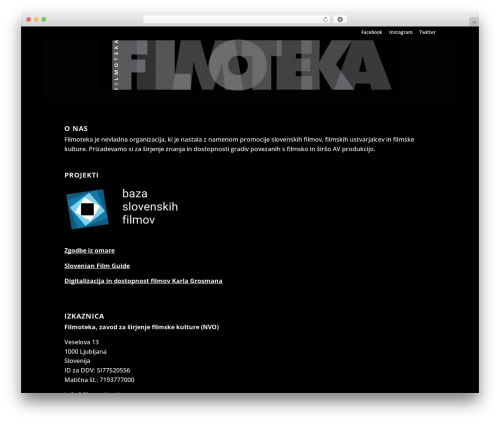 Arnes cookie banner WordPress plugin - filmoteka.net