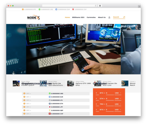 Cryptocurrency All-in-One (cryptocurrency-prices) free WordPress plugin - nodextech.com