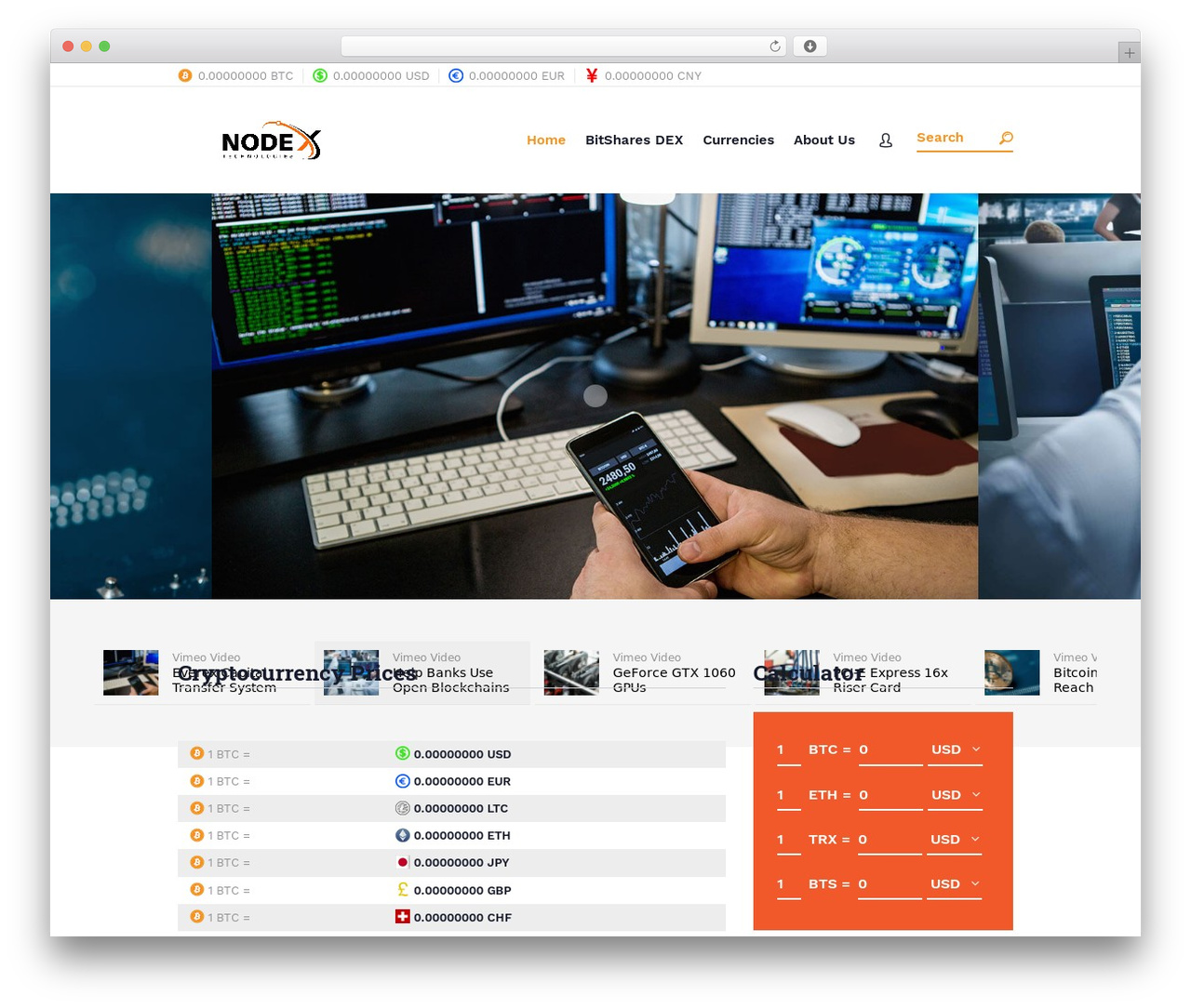Kryptex WordPress theme - nodextech.com