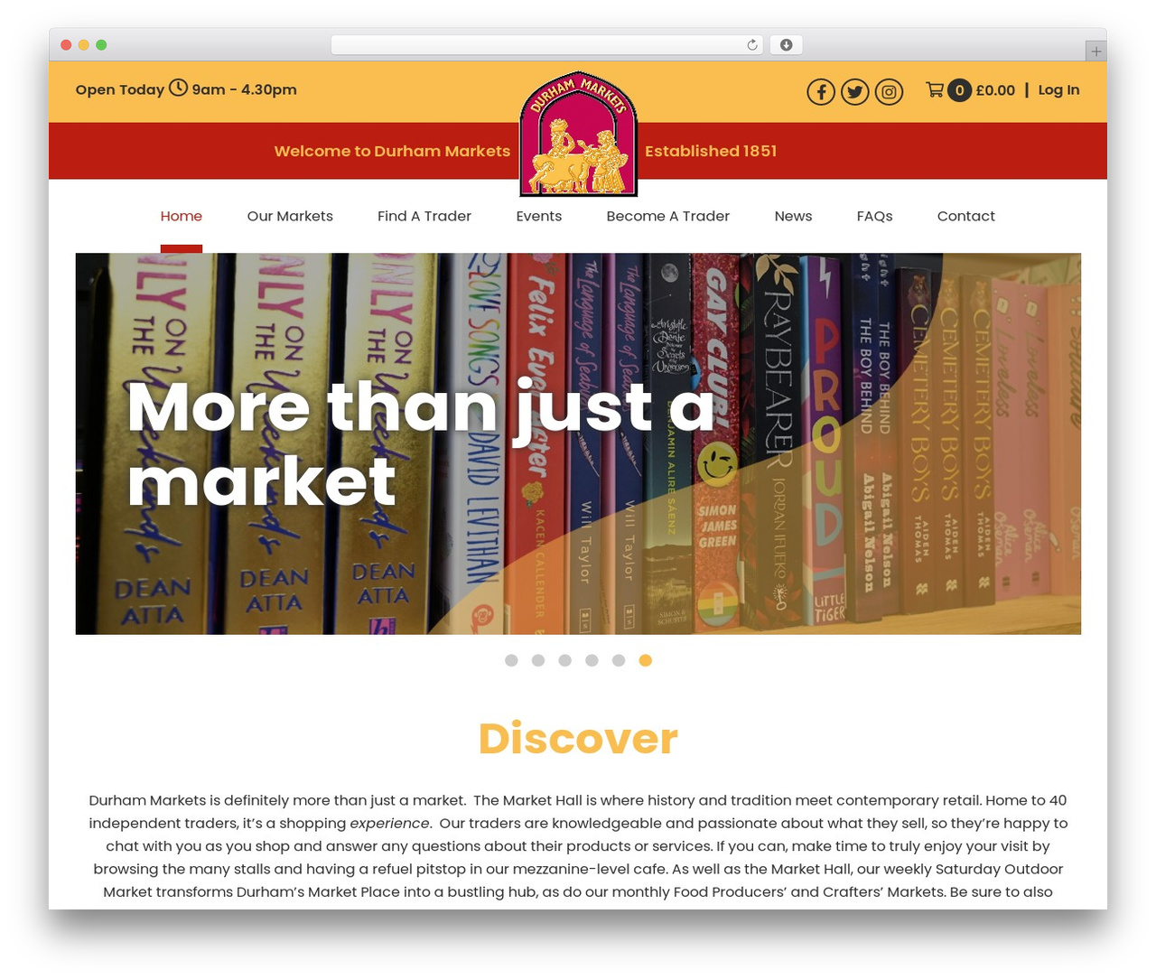 mrk theme WordPress - durhammarkets.co.uk