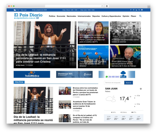 Newspaper WordPress theme - elpaisdiario.com.ar