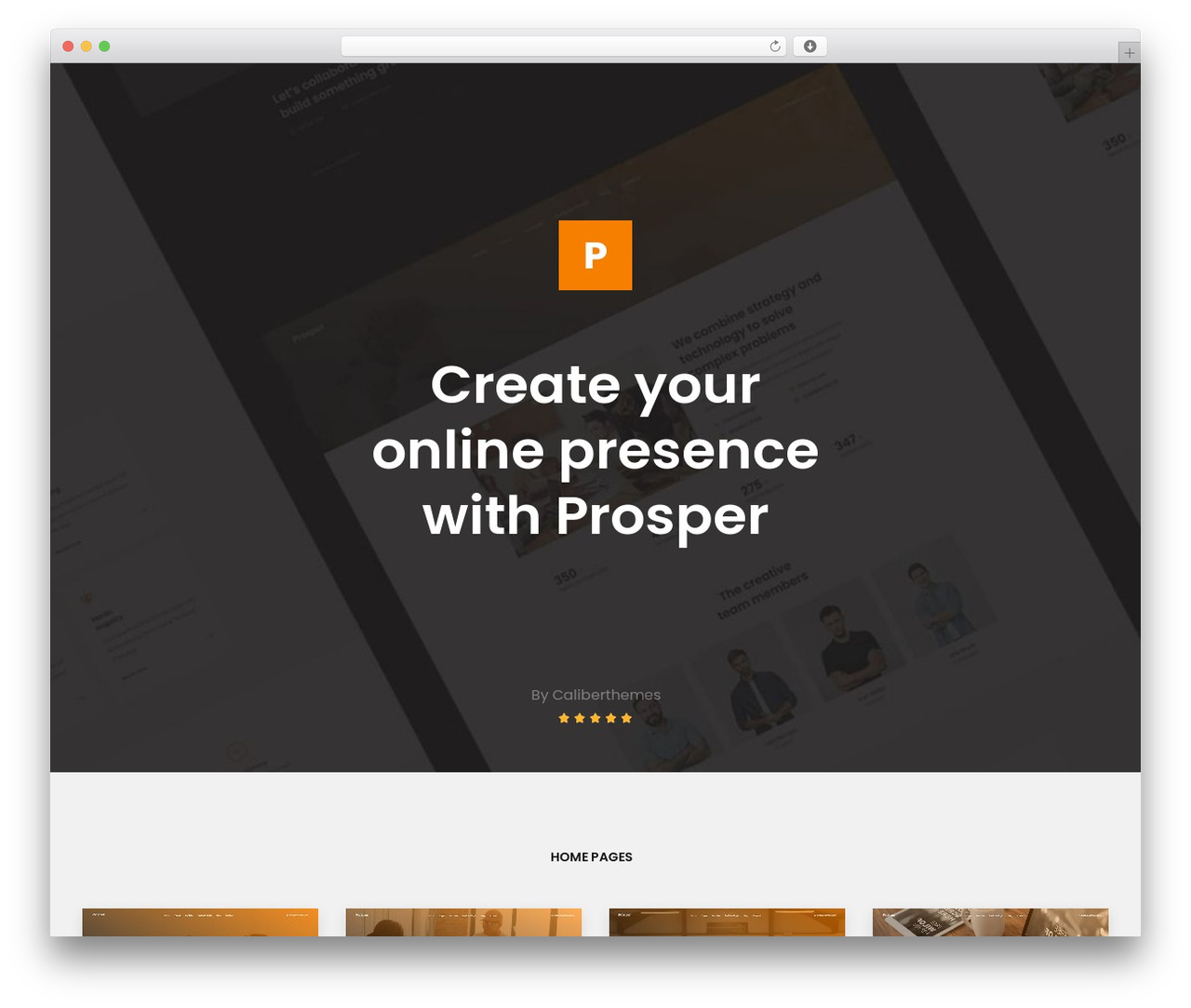 Prosper theme WordPress - prosper.caliberthemes.com