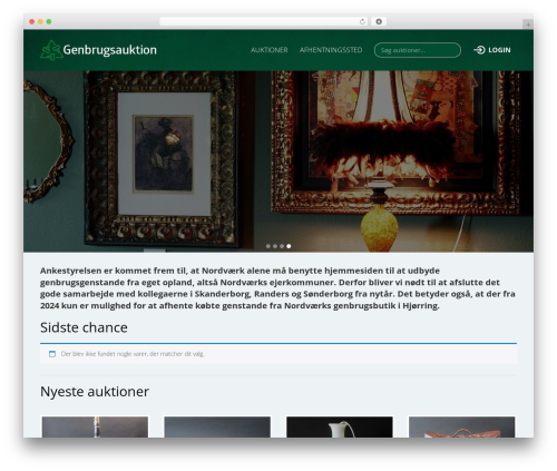 Woocommerce simple auctions WordPress plugin - genbrugsauktion.dk