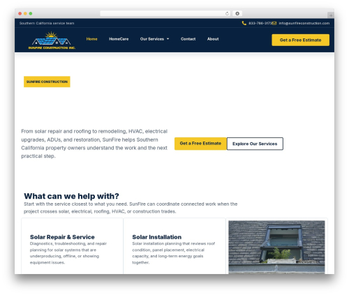 WordPress theme Builderrin - sunfireconstruction.com