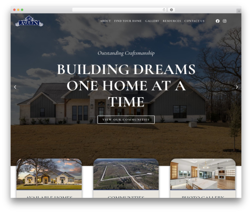 WordPress theme JupiterX - ashlynhomes.com