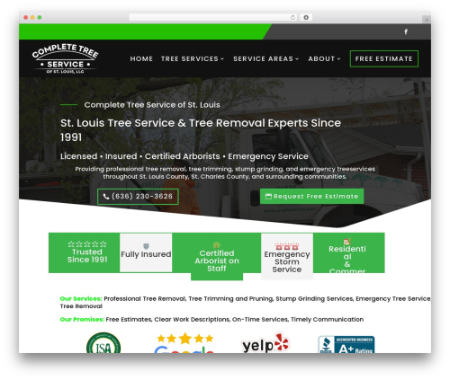 Divi WordPress theme - completetrees.com