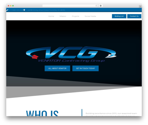 Hello Elementor WP theme - venatorcontracting.com