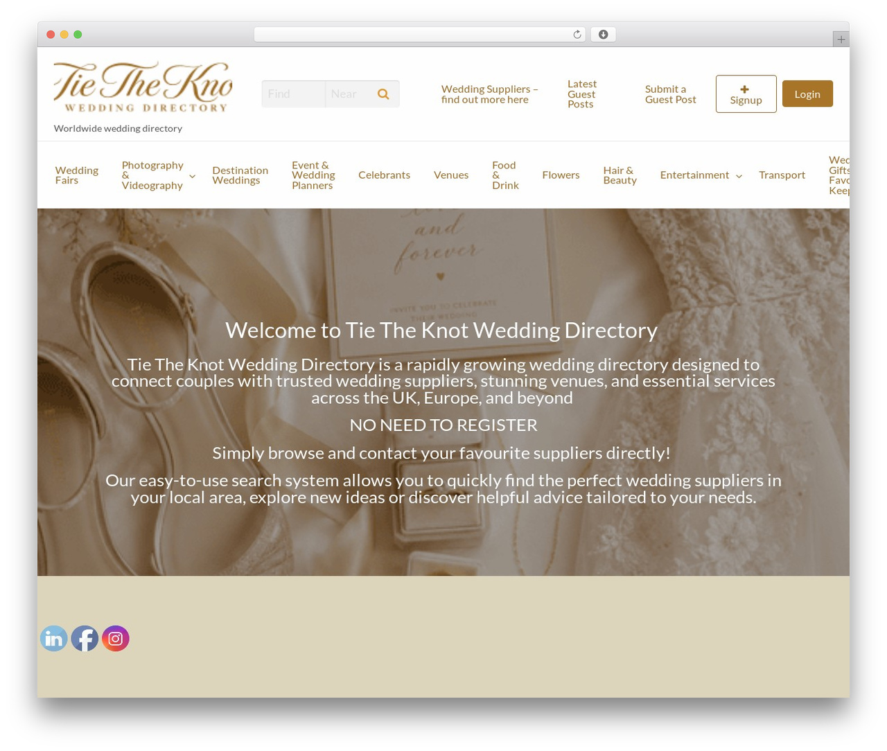 Vantage WordPress theme - tietheknotwedding.co.uk