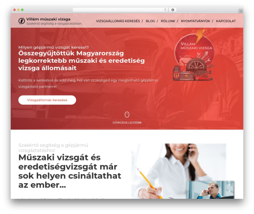 VMV theme WordPress - villam-muszaki-vizsga.hu