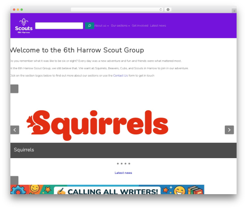 WordPress theme Bootscout-theme - 6harrow.org
