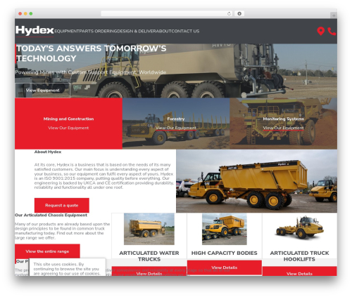 WordPress theme Hydex - hydexuk.com