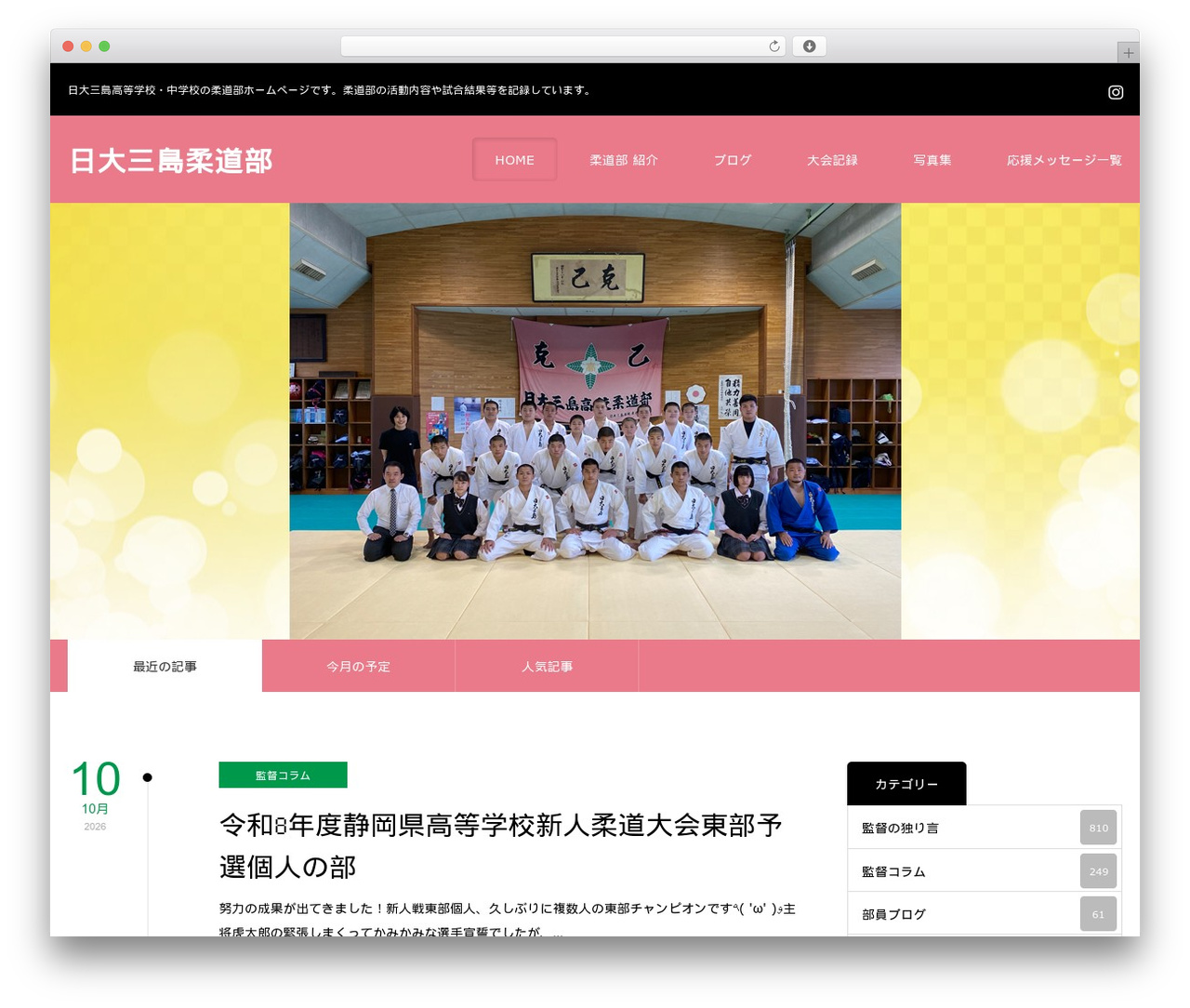 WordPress theme ZERO - n-judo.club
