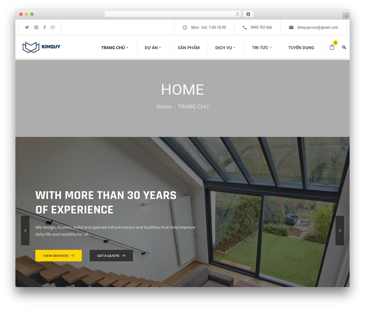 WordPress theme Constrau - kimquy.vn