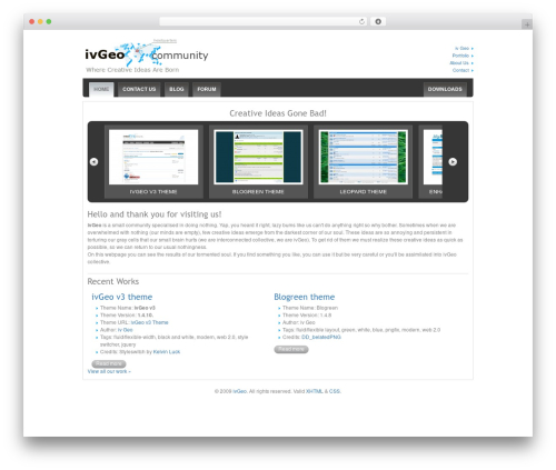 WP Framework WordPress theme - ivgeo.net