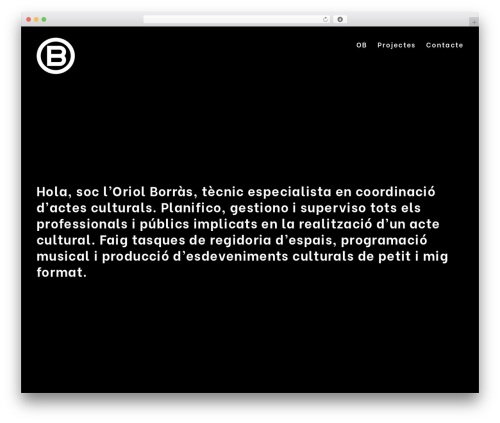 Avoc WordPress theme - oriolborras.com