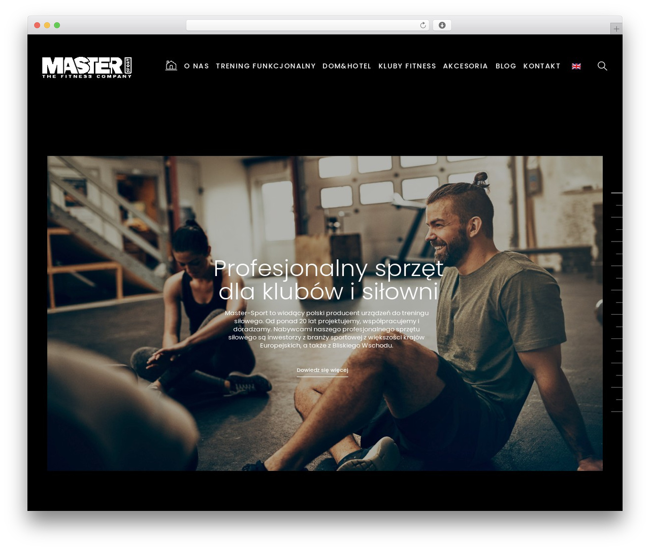 Baque WordPress theme - mastersport.com.pl