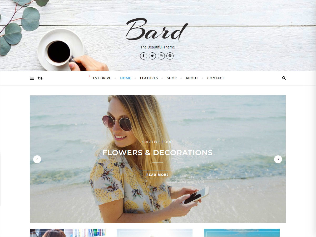 Bard WordPress shop theme