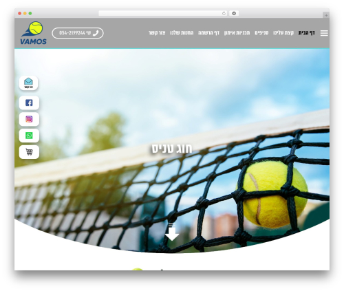 Best WordPress theme Leos Template - vamostennis.co.il