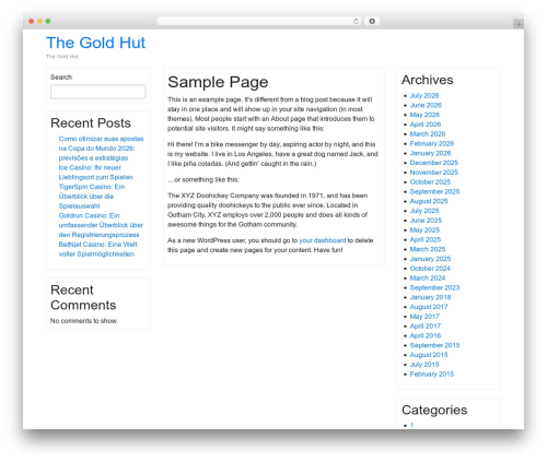 Bootstrap Basic4 theme WordPress free - thegoldhut.com