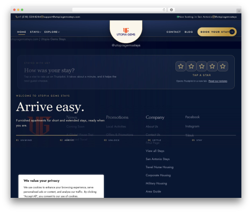 Carsten membership WordPress plugin - utopiagemsstays.com