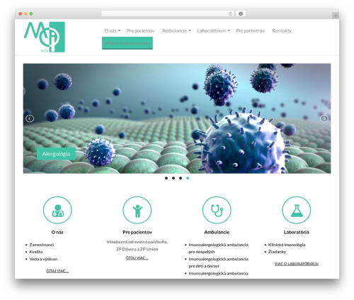 Chromatic WordPress theme design - imunomt.sk