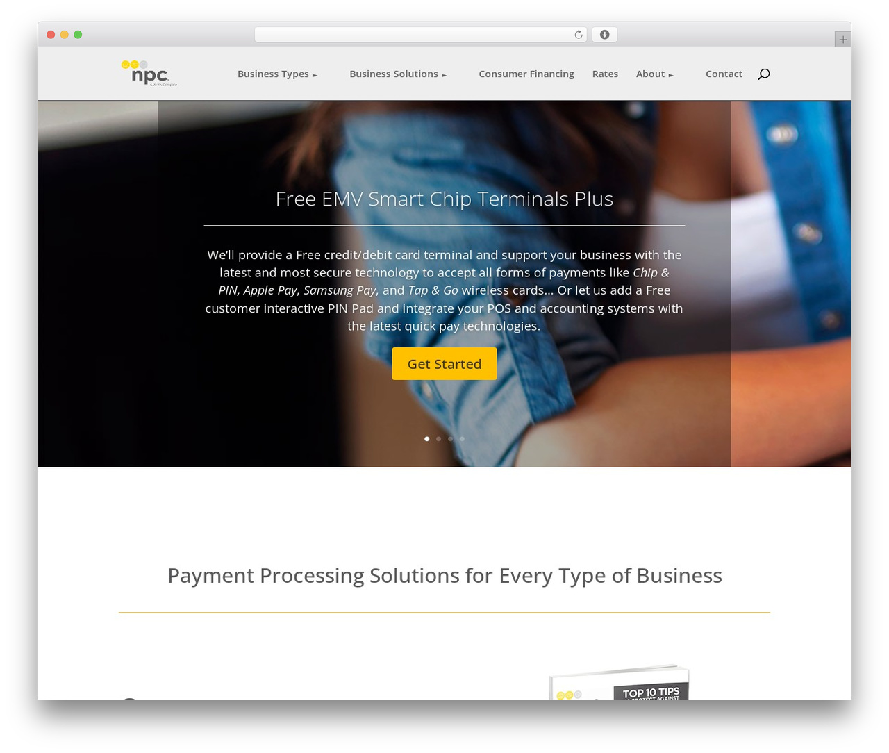 Divi WordPress theme - npcpayments.com