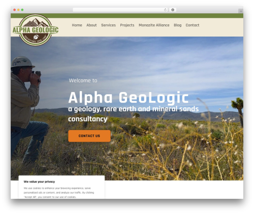 Divi theme WordPress - alphageologic.com