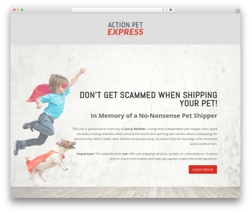 Divi WordPress theme - actionpetexpress.com
