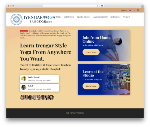 Divi bodycommerce WordPress plugin - iyengar-yoga-bangkok.com