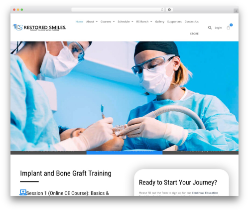 Edubin WP theme - restoredsmilescourses.com
