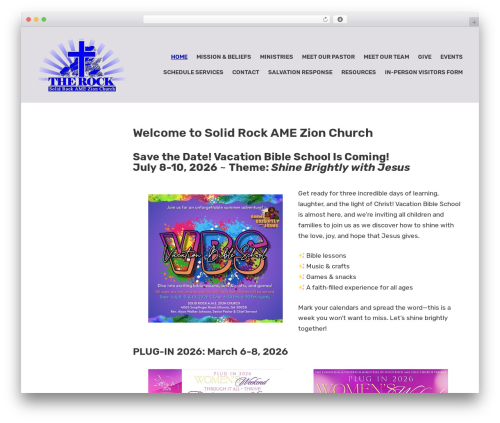Faith WordPress theme - solidrockamezion.org
