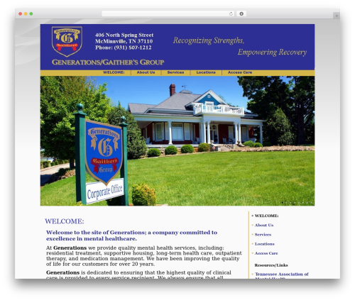 Generations WordPress theme - www.generationsgaither.com