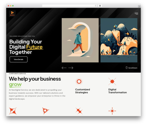 Inset WordPress theme - navdigitalservices.com